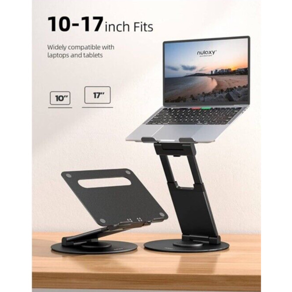 Laptop Stand Adjustable Computer Stand for Desk Ergonomic Black MRSP $65 - Picture 2 of 6